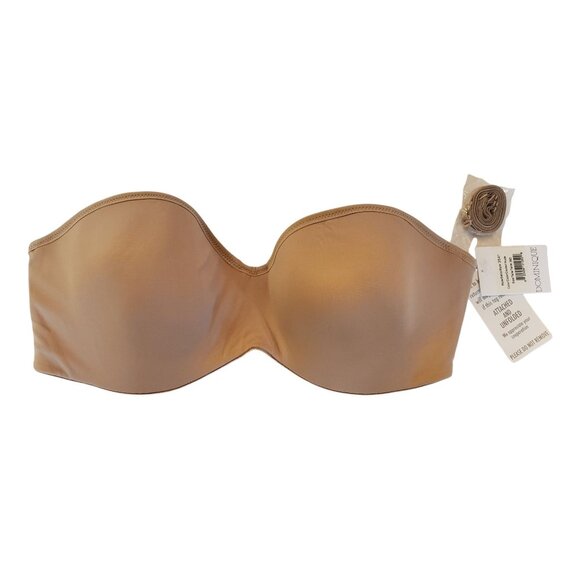Dominique Oceane Women's Strapless Hidden Underwire Bra Nude Sz 36D - Picture 2 of 8